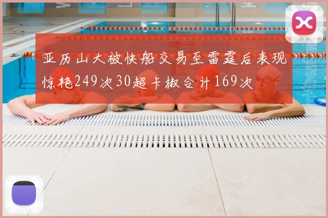 亚历山大被快船交易至雷霆后表现惊艳249次30超卡椒合计169次